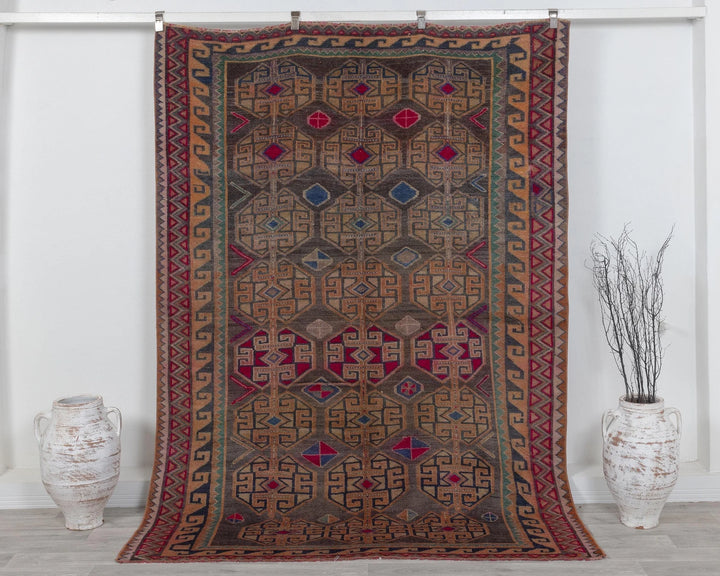 Pink Turkish Oushak Rug 5' 11" x 8' Hand-Knotted | No. VR42442
