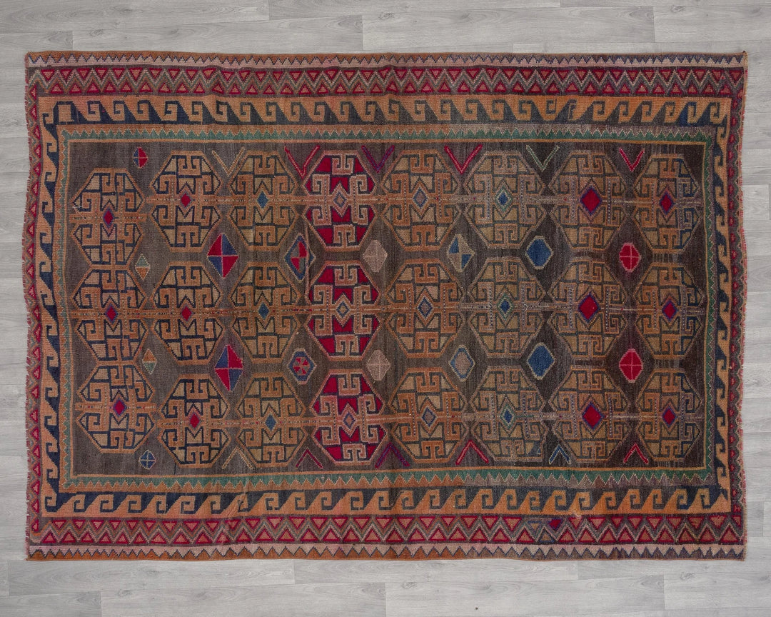 Pink Turkish Oushak Rug 5' 11" x 8' Hand-Knotted | No. VR42442