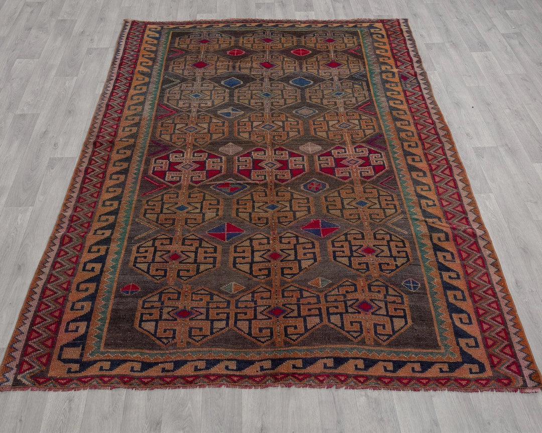 Pink Turkish Oushak Rug 5' 11" x 8' Hand-Knotted | No. VR42442