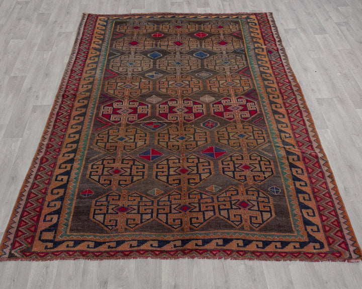 Pink Turkish Oushak Rug 5' 11" x 8' Hand-Knotted | No. VR42442