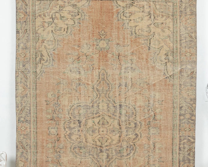 Multicolor Turkish Oushak Rug 5' 11" x 9' 5" Hand-Knotted | No. VR42560