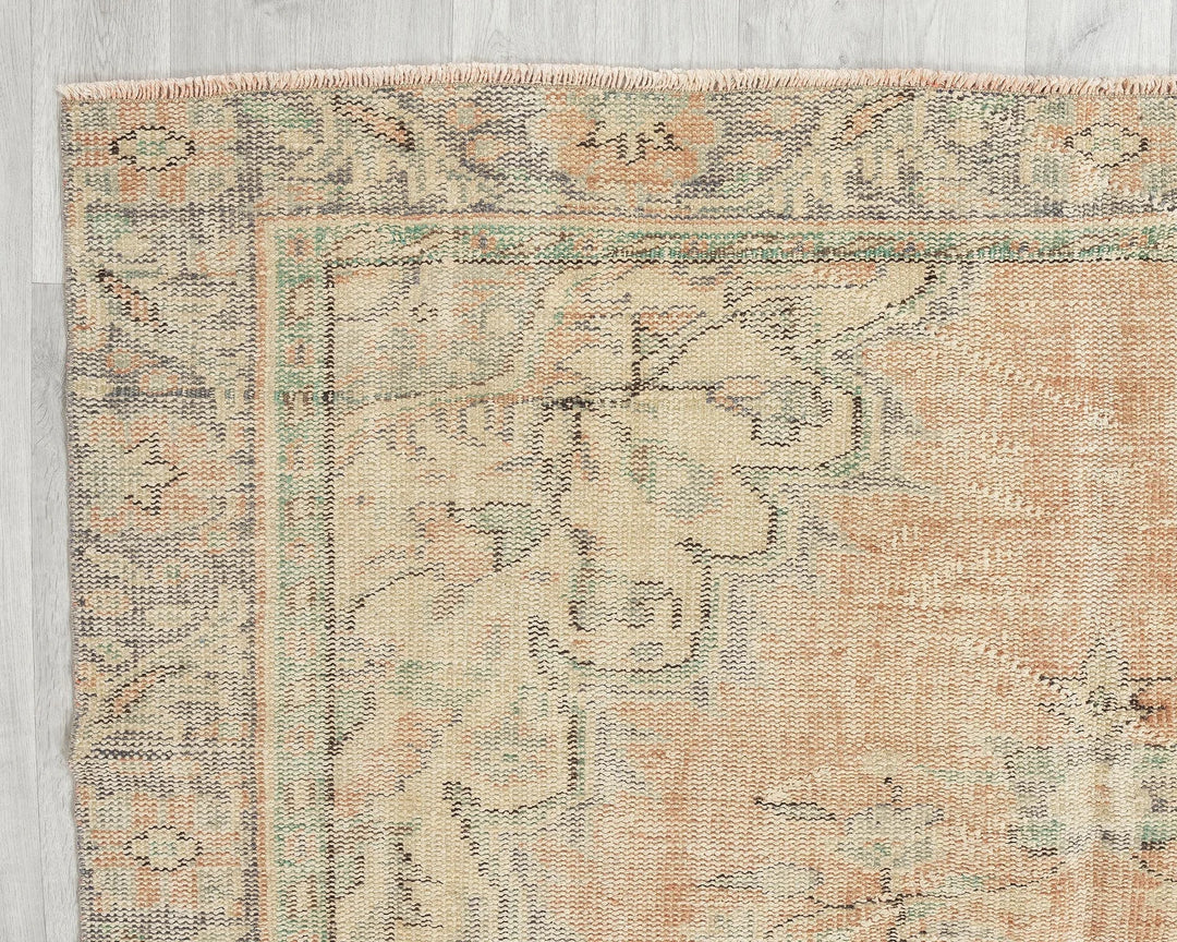Multicolor Turkish Oushak Rug 5' 11" x 9' 5" Hand-Knotted | No. VR42560