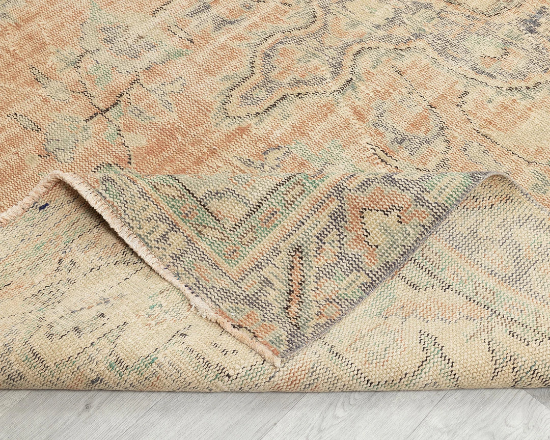Multicolor Turkish Oushak Rug 5' 11" x 9' 5" Hand-Knotted | No. VR42560