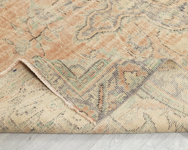 Multicolor Turkish Oushak Rug 5' 11" x 9' 5" Hand-Knotted | No. VR42560