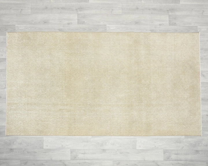 Beige Turkish Oushak Rug 6' 10" x 3' 9" Hand-Knotted | No. VR42566