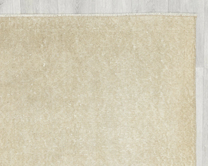Beige Turkish Oushak Rug 6' 10" x 3' 9" Hand-Knotted | No. VR42566