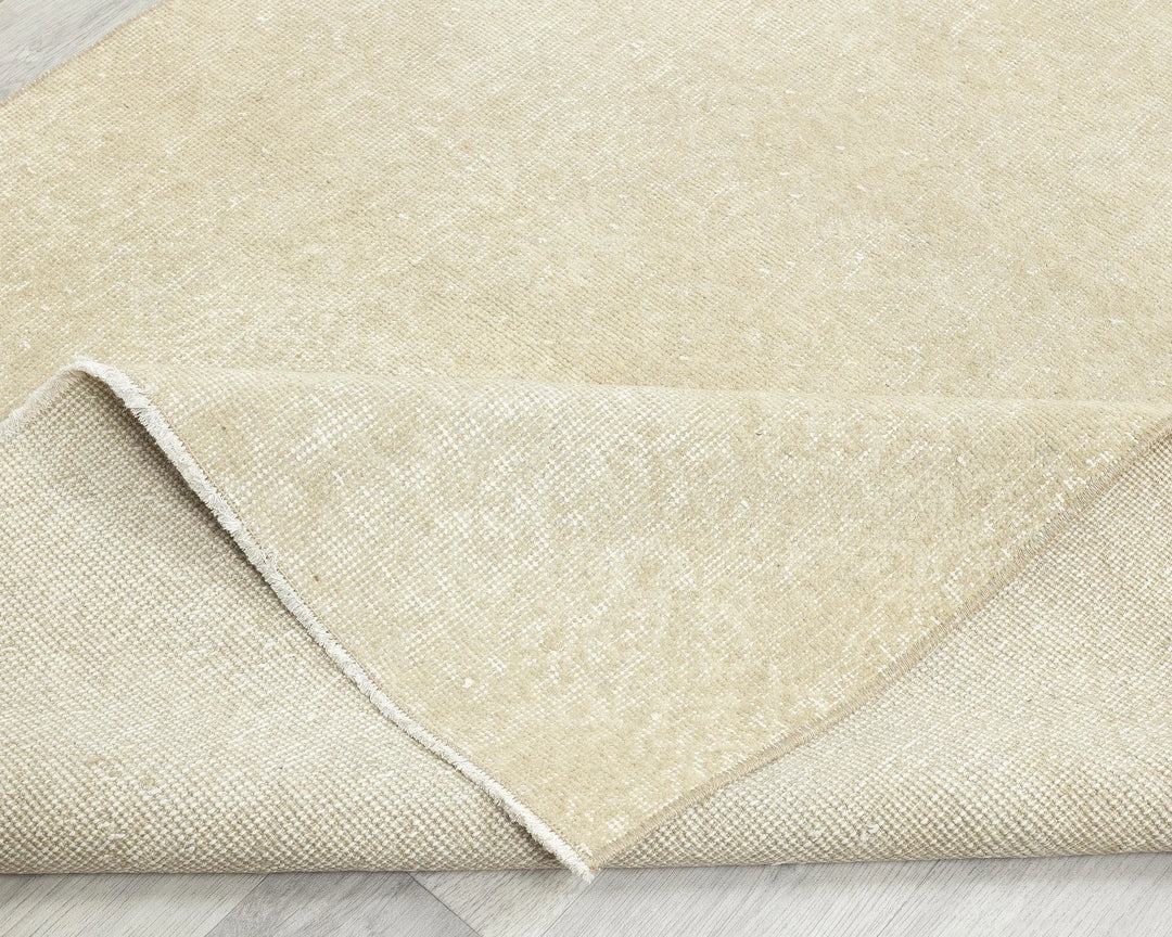 Beige Turkish Oushak Rug 6' 10" x 3' 9" Hand-Knotted | No. VR42566
