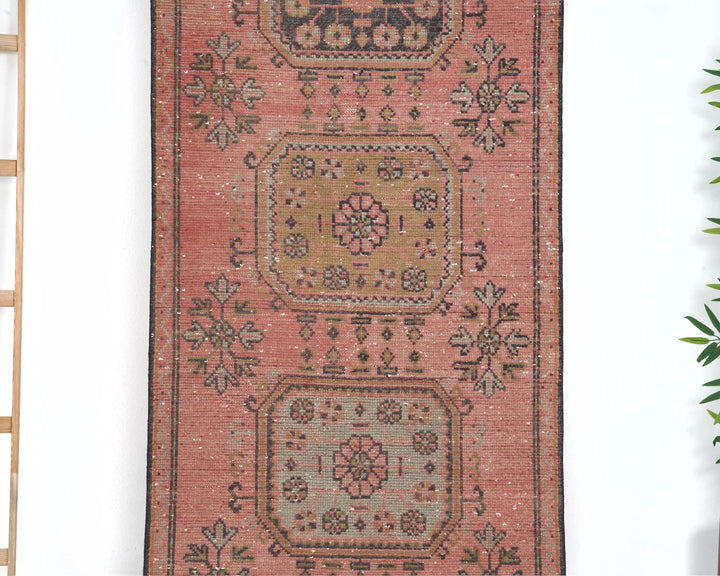 Multicolor Turkish Oushak Rug 3' 1" x 10' 8" Hand-Knotted | No. VR42624