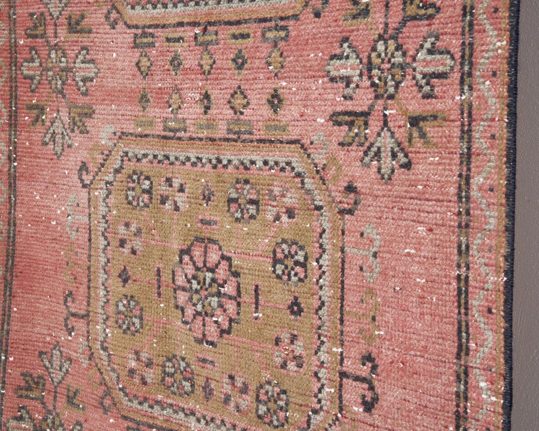 Multicolor Turkish Oushak Rug 3' 1" x 10' 8" Hand-Knotted | No. VR42624