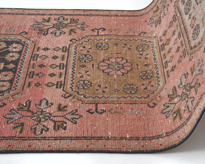 Multicolor Turkish Oushak Rug 3' 1" x 10' 8" Hand-Knotted | No. VR42624