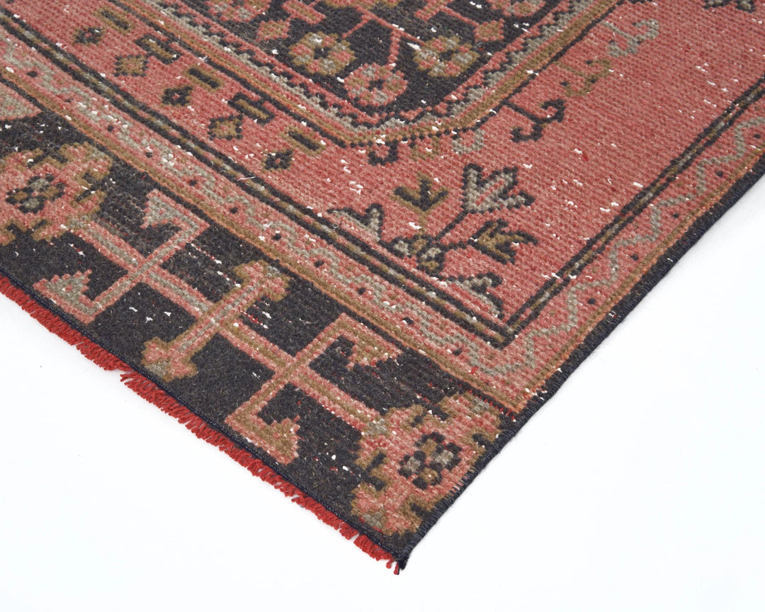 Multicolor Turkish Oushak Rug 3' 1" x 10' 8" Hand-Knotted | No. VR42624