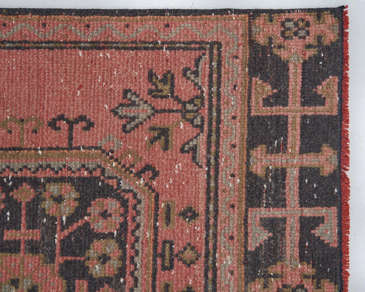 Multicolor Turkish Oushak Rug 3' 1" x 10' 8" Hand-Knotted | No. VR42624