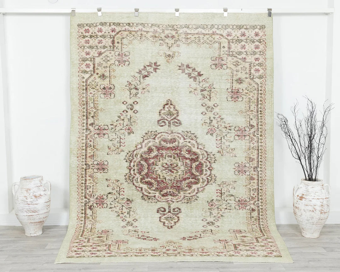 Multicolor Turkish Oushak Rug 4' x 9' 5" Hand-Knotted | No. VR42797