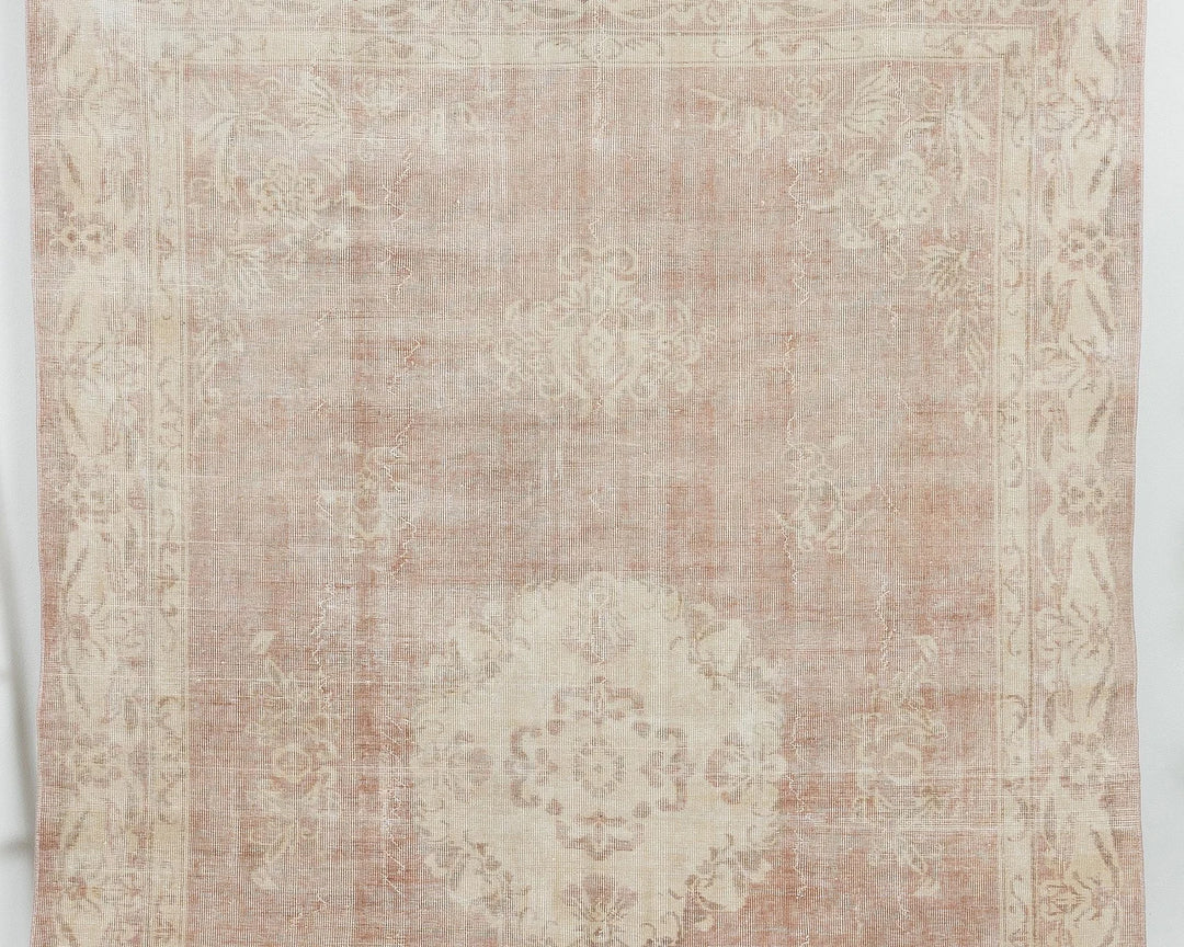 Multicolor Turkish Oushak Rug 6'7" x 9'4" Hand-Knotted | No. VR42833
