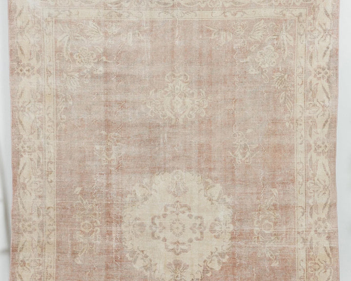 Multicolor Turkish Oushak Rug 6'7" x 9'4" Hand-Knotted | No. VR42833
