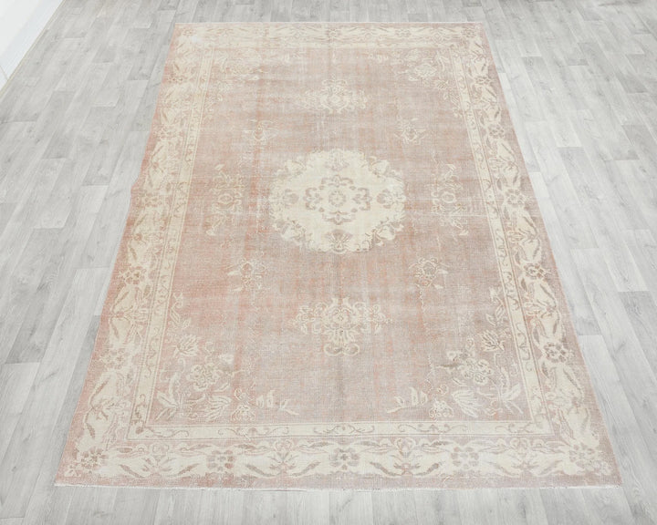 Multicolor Turkish Oushak Rug 6'7" x 9'4" Hand-Knotted | No. VR42833