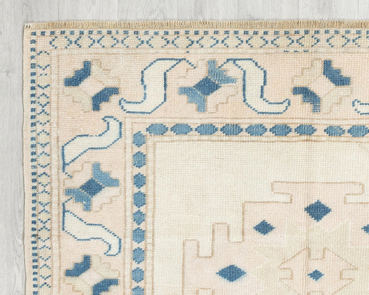 Multicolor Turkish Oushak Rug 4' 1" x 6' 6" Hand-Knotted | No. VR42851