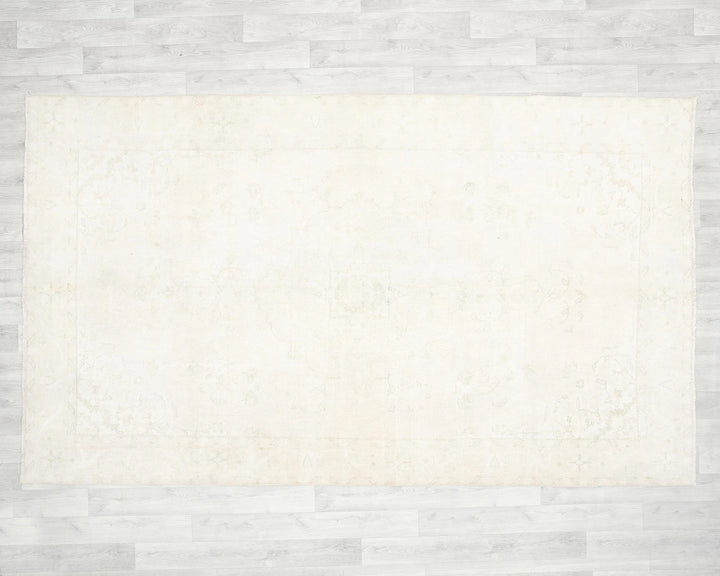Beige Turkish Oushak Rug 9' 9" x 5' 9" Hand-Knotted | No. VR42867
