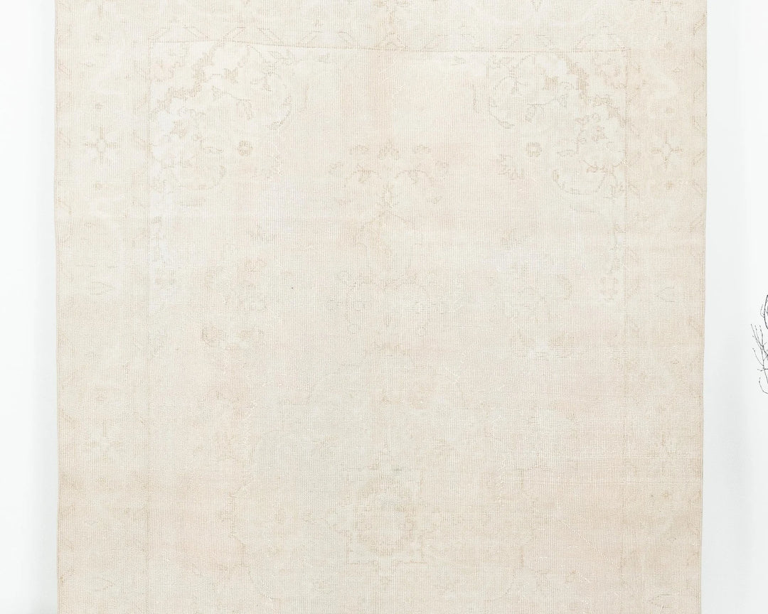 Beige Turkish Oushak Rug 9' 9" x 5' 9" Hand-Knotted | No. VR42867
