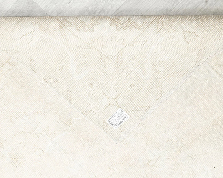 Beige Turkish Oushak Rug 9' 9" x 5' 9" Hand-Knotted | No. VR42867