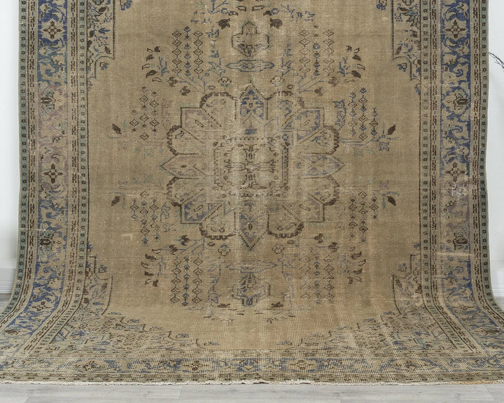 Multicolor Turkish Oushak Rug 7'2" x 9'7" Hand-Knotted | No. VR42958