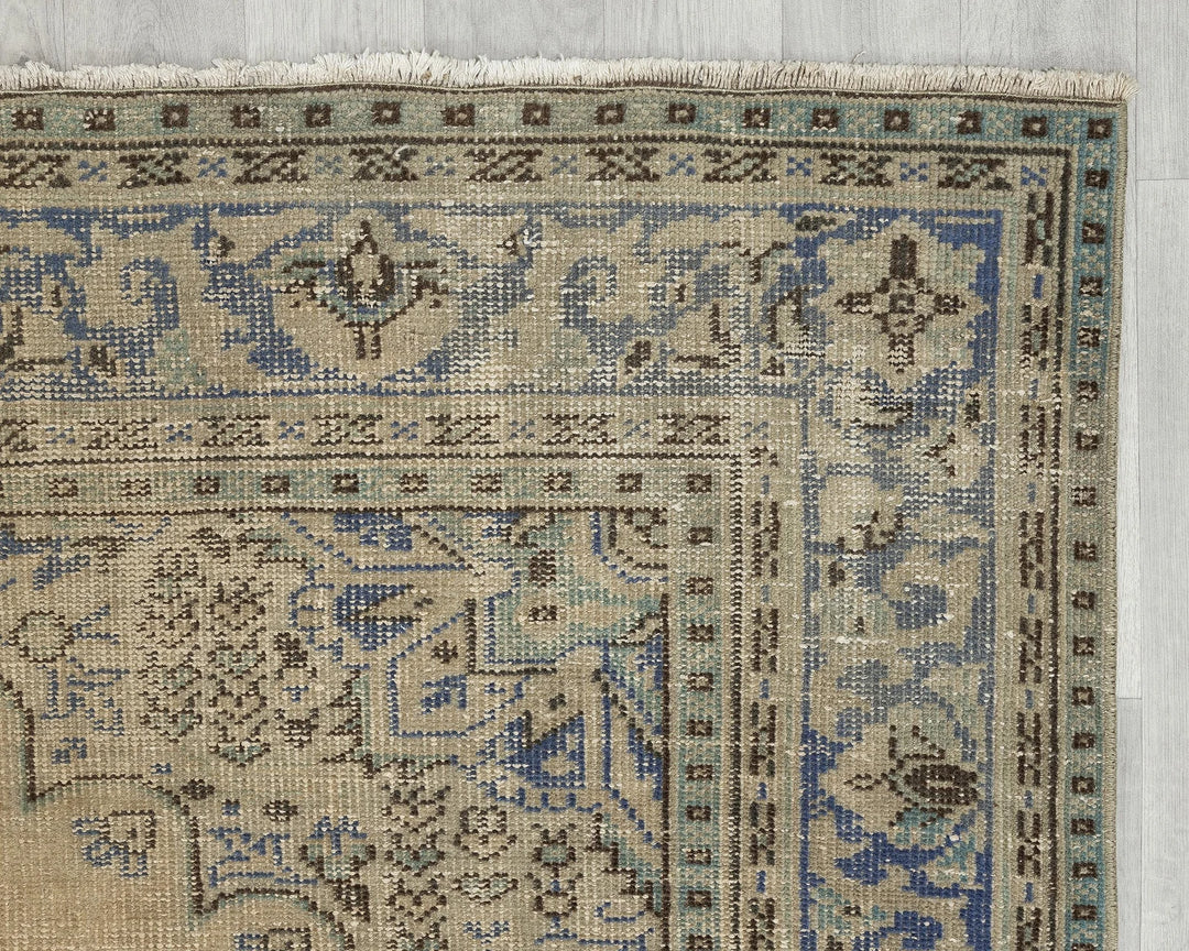 Multicolor Turkish Oushak Rug 7'2" x 9'7" Hand-Knotted | No. VR42958