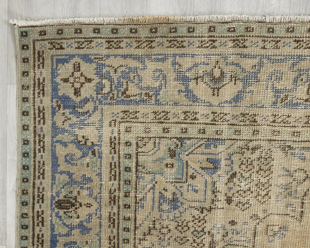 Multicolor Turkish Oushak Rug 7'2" x 9'7" Hand-Knotted | No. VR42958