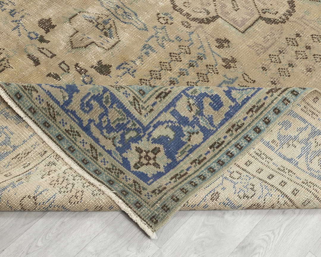 Multicolor Turkish Oushak Rug 7'2" x 9'7" Hand-Knotted | No. VR42958