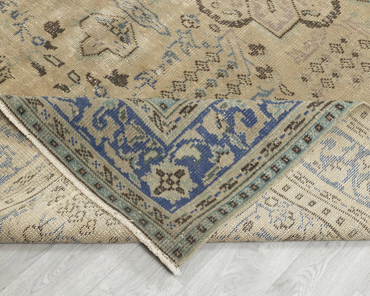 Multicolor Turkish Oushak Rug 7'2" x 9'7" Hand-Knotted | No. VR42958