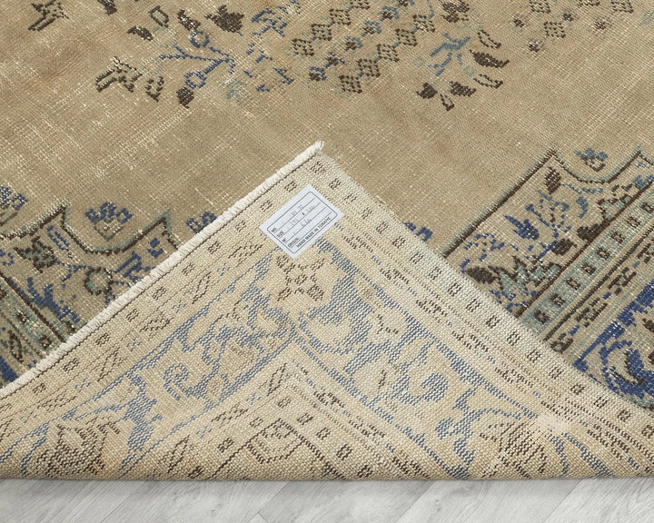 Multicolor Turkish Oushak Rug 7'2" x 9'7" Hand-Knotted | No. VR42958