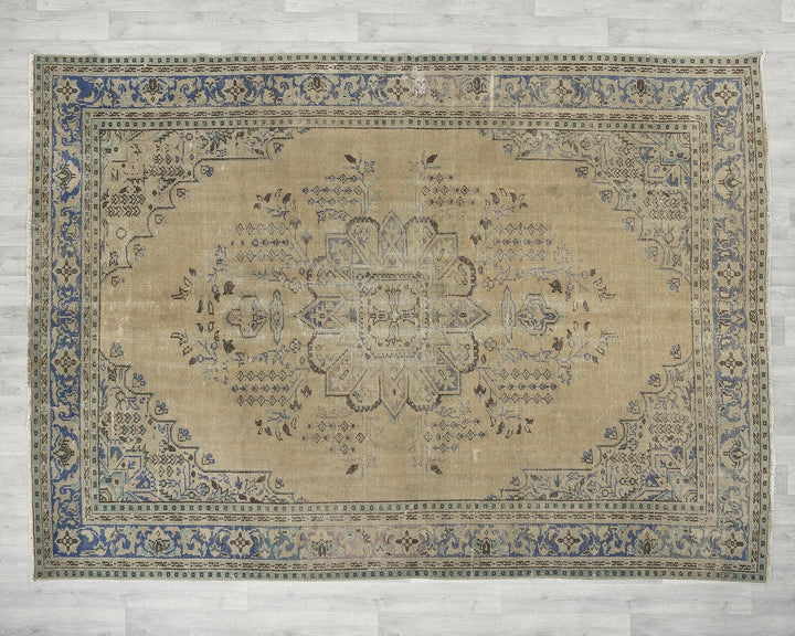 Multicolor Turkish Oushak Rug 7'2" x 9'7" Hand-Knotted | No. VR42958