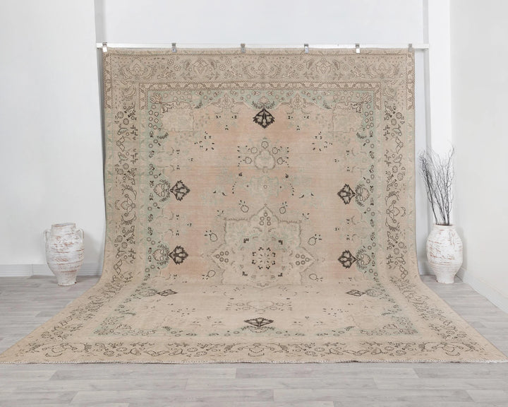Multicolor Turkish Oushak Rug 9' 10" x 12' 4" Hand-Knotted | No. VR43128