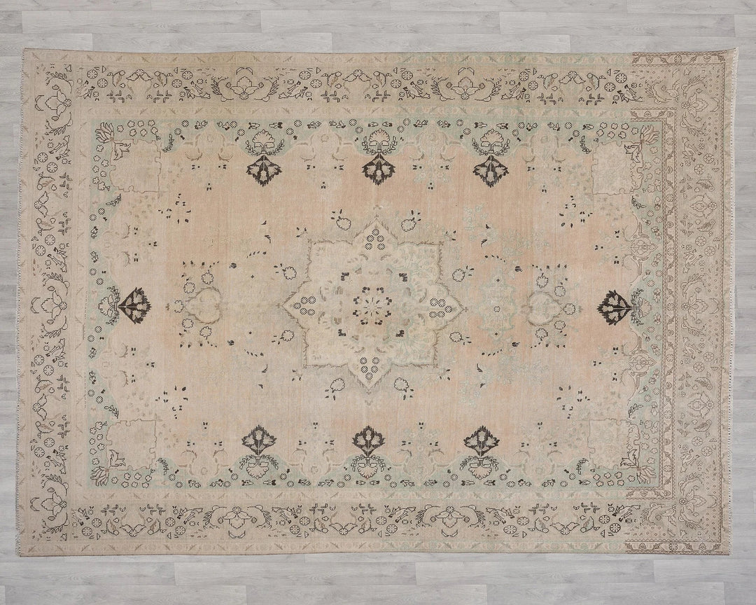 Multicolor Turkish Oushak Rug 9' 10" x 12' 4" Hand-Knotted | No. VR43128