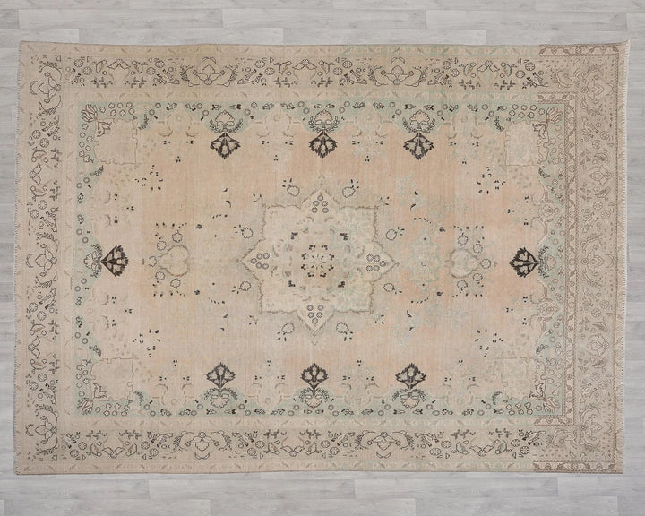 Multicolor Turkish Oushak Rug 9' 10" x 12' 4" Hand-Knotted | No. VR43128
