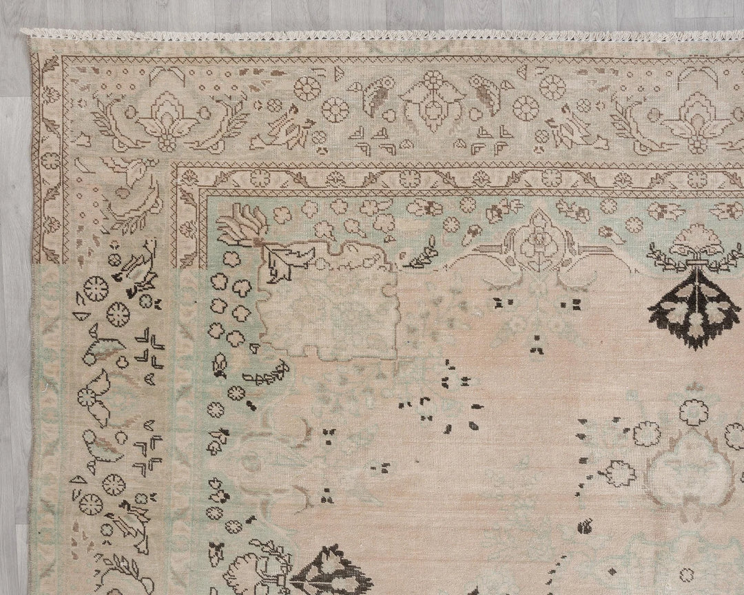 Multicolor Turkish Oushak Rug 9' 10" x 12' 4" Hand-Knotted | No. VR43128