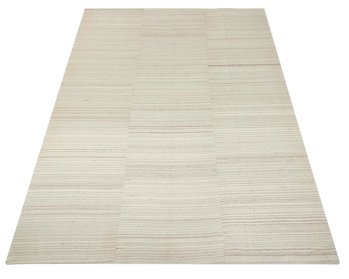 Beige Turkish Kilim Rug 9' 11" x 13' 6" Flat-Weave | No. VR43188