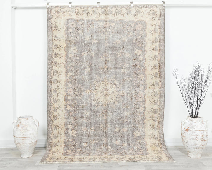 Multicolor Turkish Oushak Rug 8' 2" x 5' 7" Hand-Knotted | No. VR43319