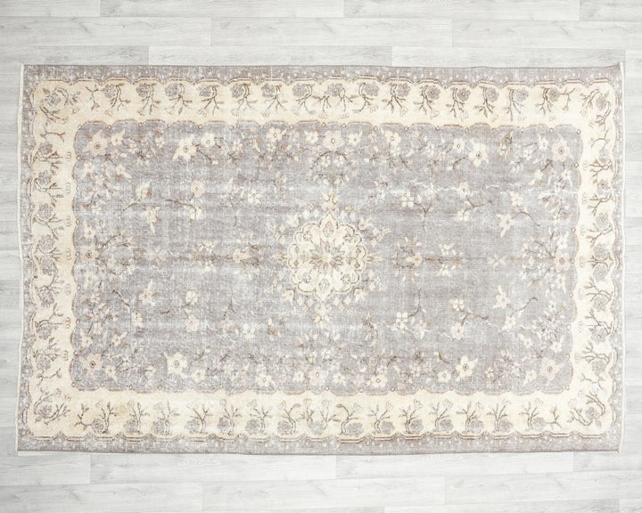 Multicolor Turkish Oushak Rug 8' 2" x 5' 7" Hand-Knotted | No. VR43319