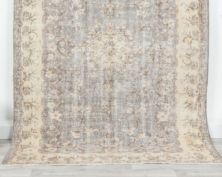 Multicolor Turkish Oushak Rug 8' 2" x 5' 7" Hand-Knotted | No. VR43319