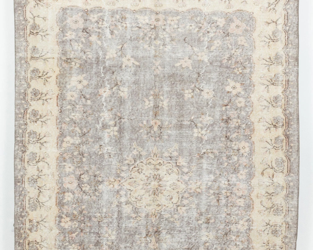 Multicolor Turkish Oushak Rug 8' 2" x 5' 7" Hand-Knotted | No. VR43319