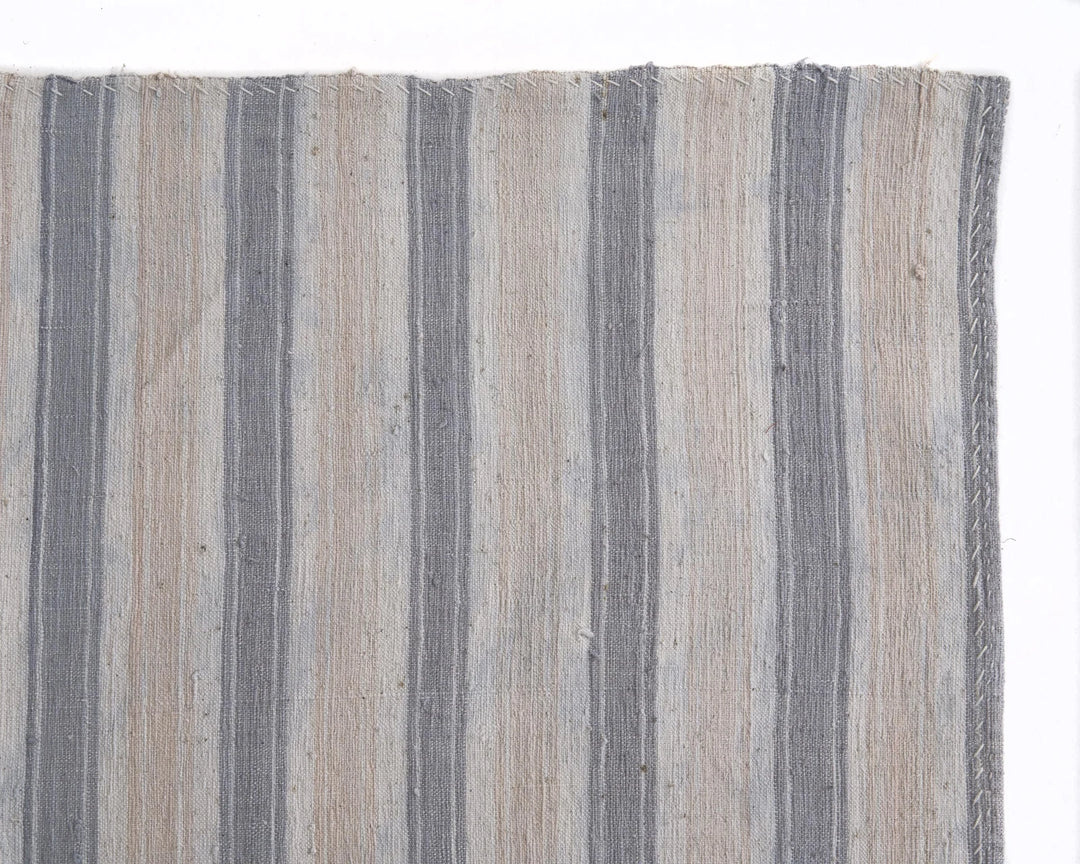 Multicolor Turkish Kilim Rug 5'6" x 8'8" Flat-Weave texture