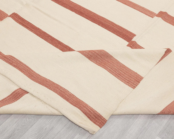 Beige Turkish Kilim Rug 10' x 13' 1" Flat-Weave | No. VR43353