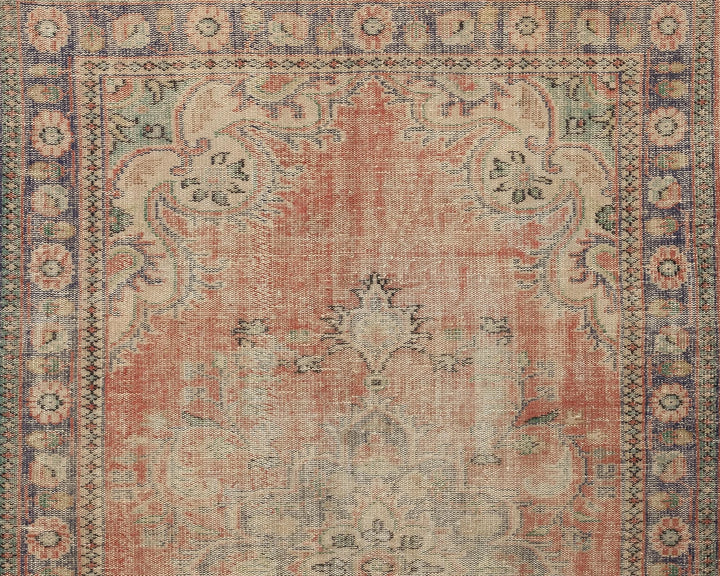 Multicolor Turkish Oushak Rug 5' 11" x 9' 2" Hand-Knotted | No. VR43418