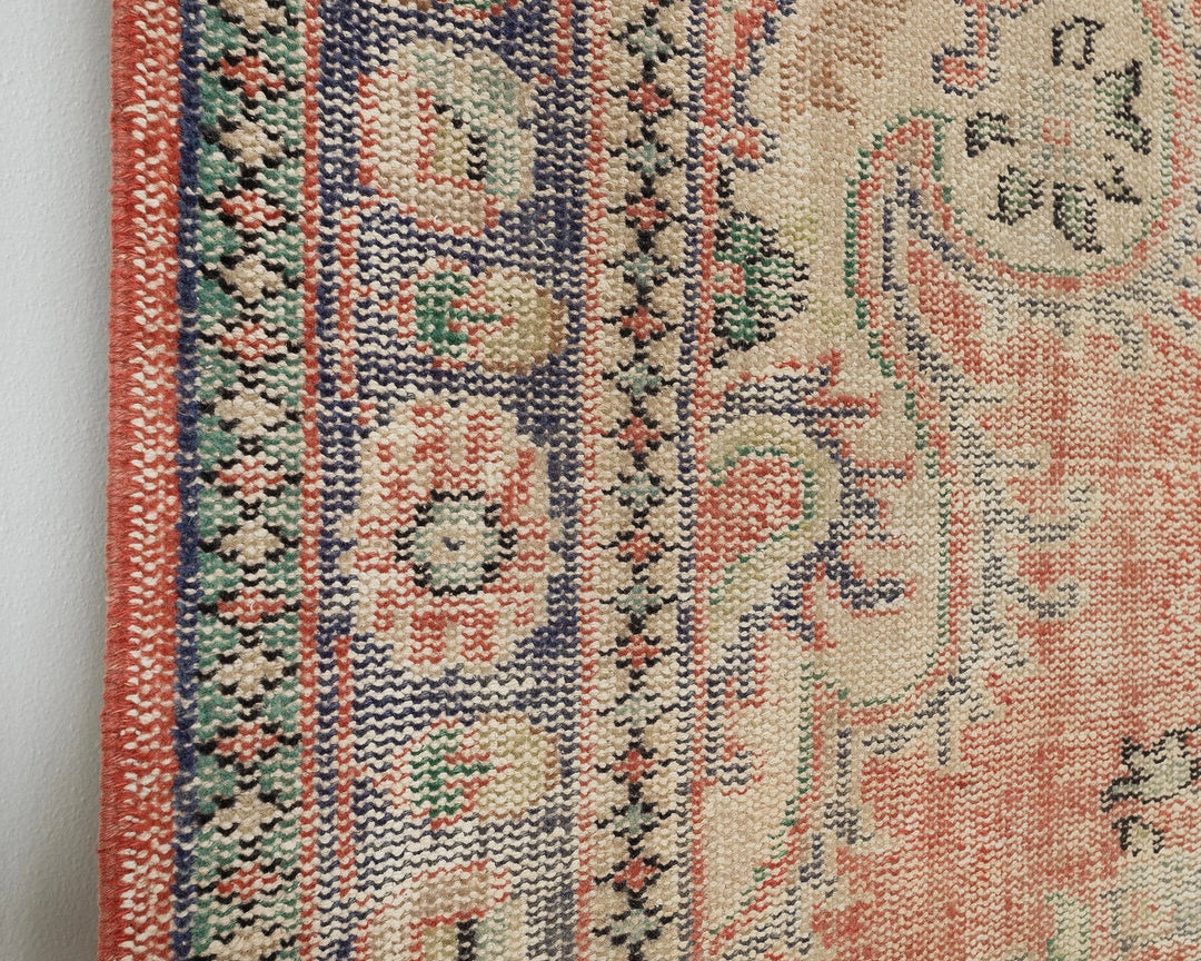 Multicolor Turkish Oushak Rug 5' 11" x 9' 2" Hand-Knotted | No. VR43418