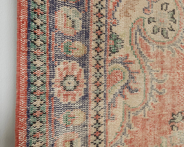 Multicolor Turkish Oushak Rug 5' 11" x 9' 2" Hand-Knotted | No. VR43418