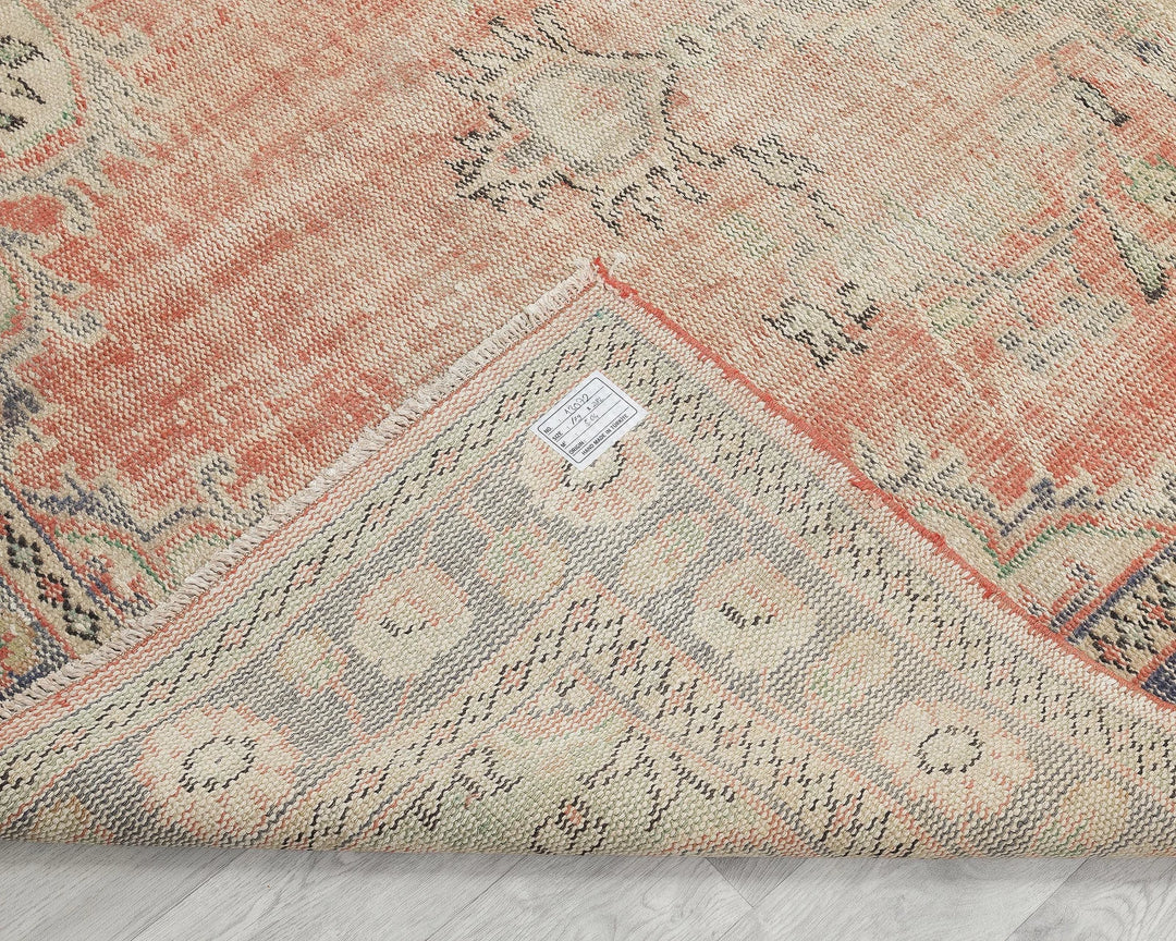 Multicolor Turkish Oushak Rug 5' 11" x 9' 2" Hand-Knotted | No. VR43418