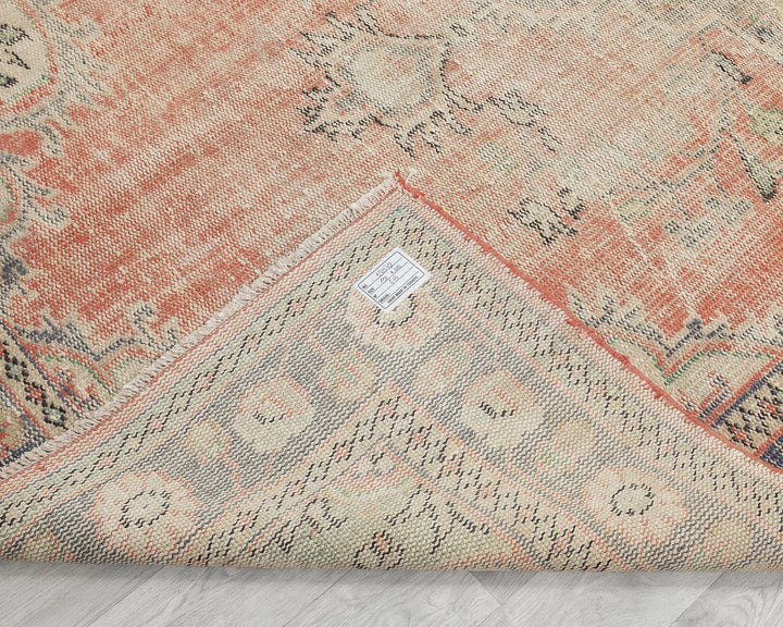 Multicolor Turkish Oushak Rug 5' 11" x 9' 2" Hand-Knotted | No. VR43418