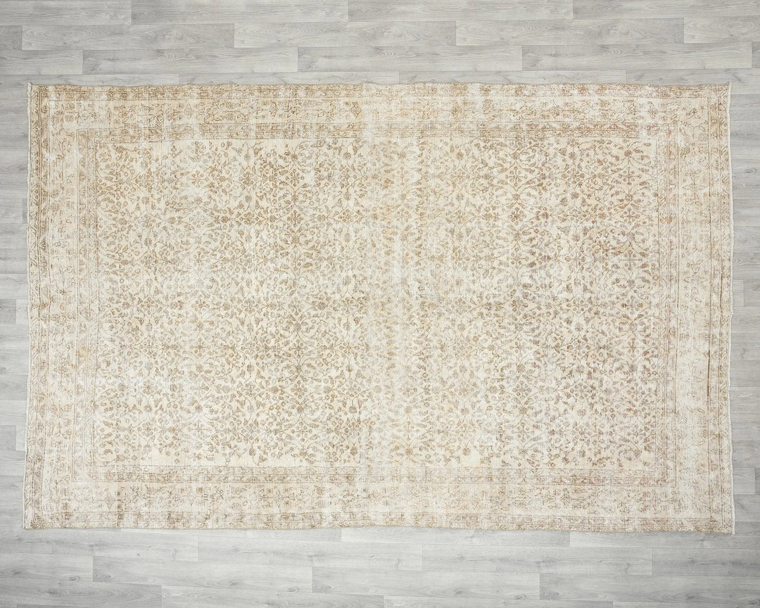 Multicolor Turkish Oushak Rug 7' x 10' 2" Hand-Knotted | No. VR43471