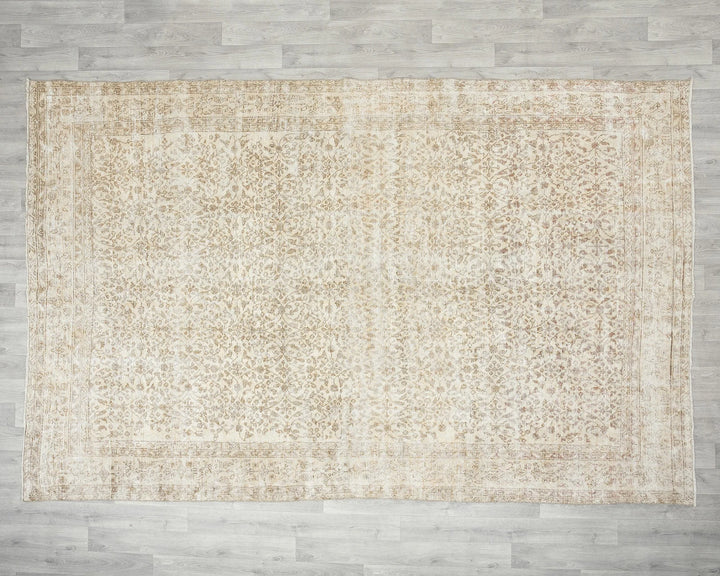 Multicolor Turkish Oushak Rug 7' x 10' 2" Hand-Knotted | No. VR43471