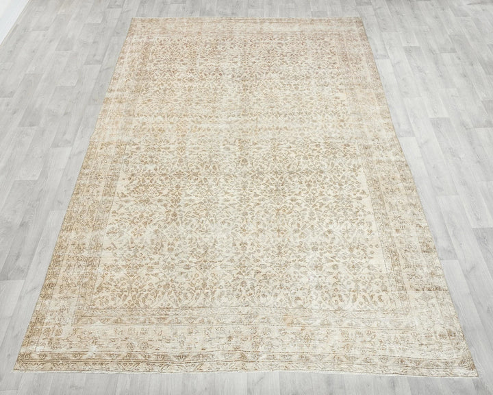 Multicolor Turkish Oushak Rug 7' x 10' 2" Hand-Knotted | No. VR43471